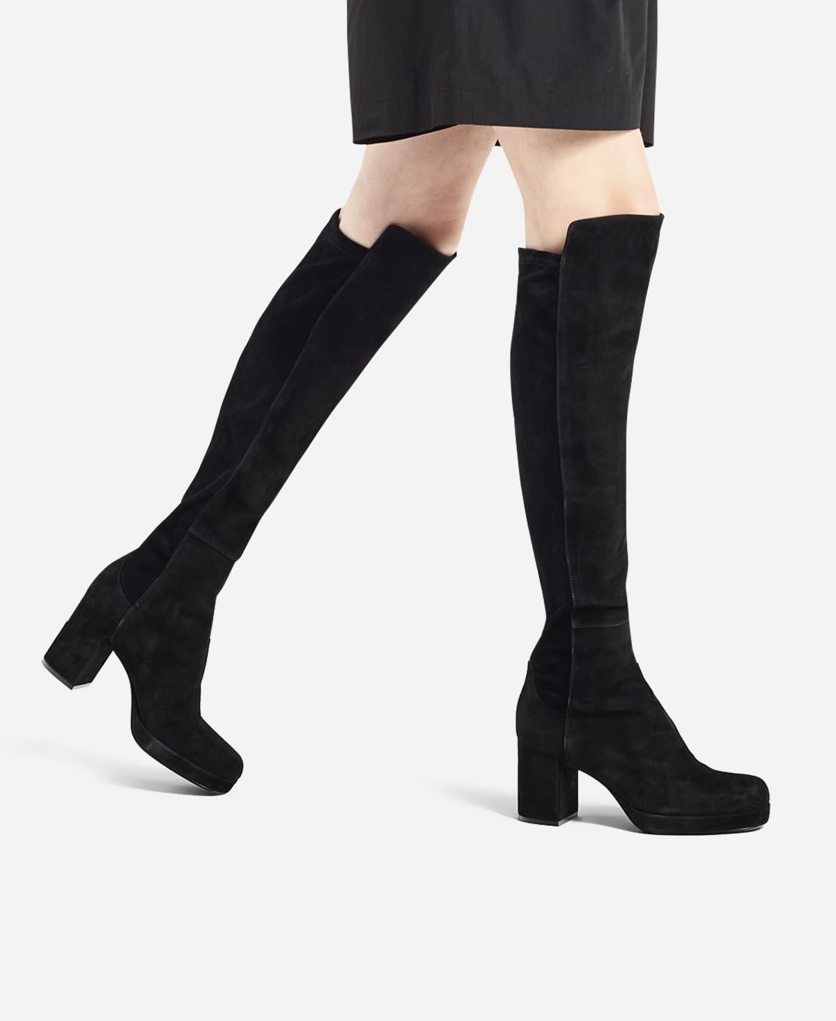 Agl Stivale in velour Nero BETTY HIGH Negozio