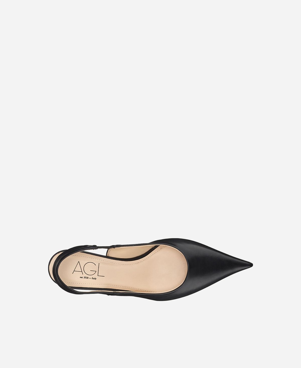 Agl Sling-back in pelle Nero Lenor Sling Online
