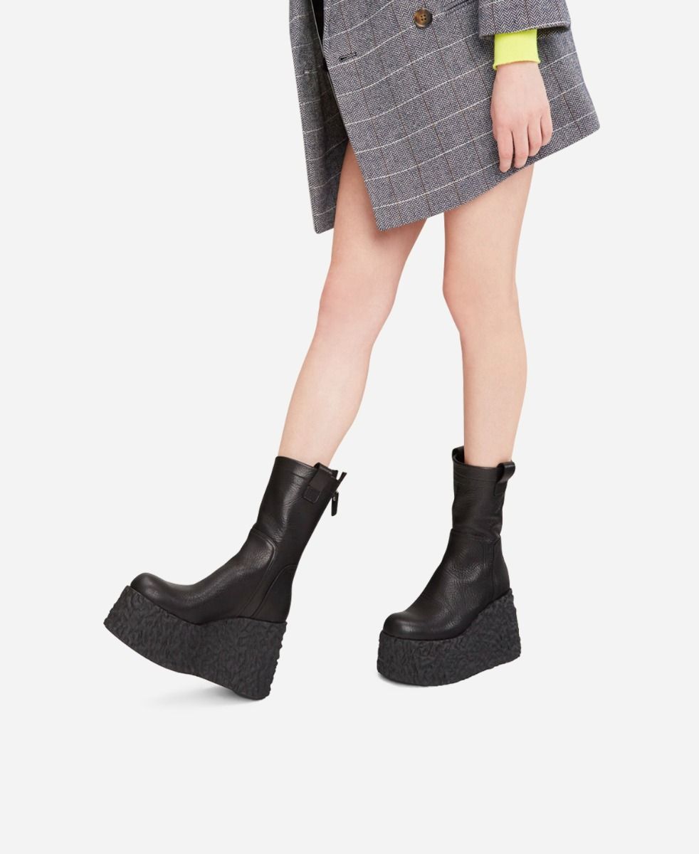 Agl Stivaletto in pelle Nero LAVA BOOTIE In Vendita
