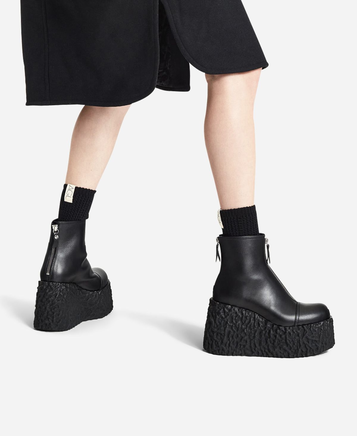 Agl Stivale in nappa stretch Nero LAVA Offerte