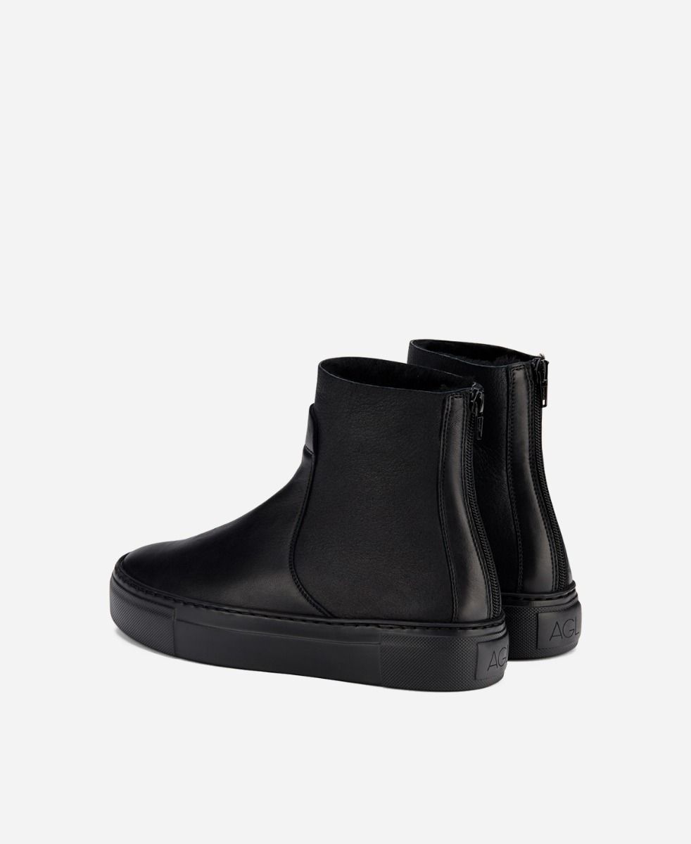 Agl Sneaker con shearling Nero MEGHAN WARM Prezzo di fabbrica