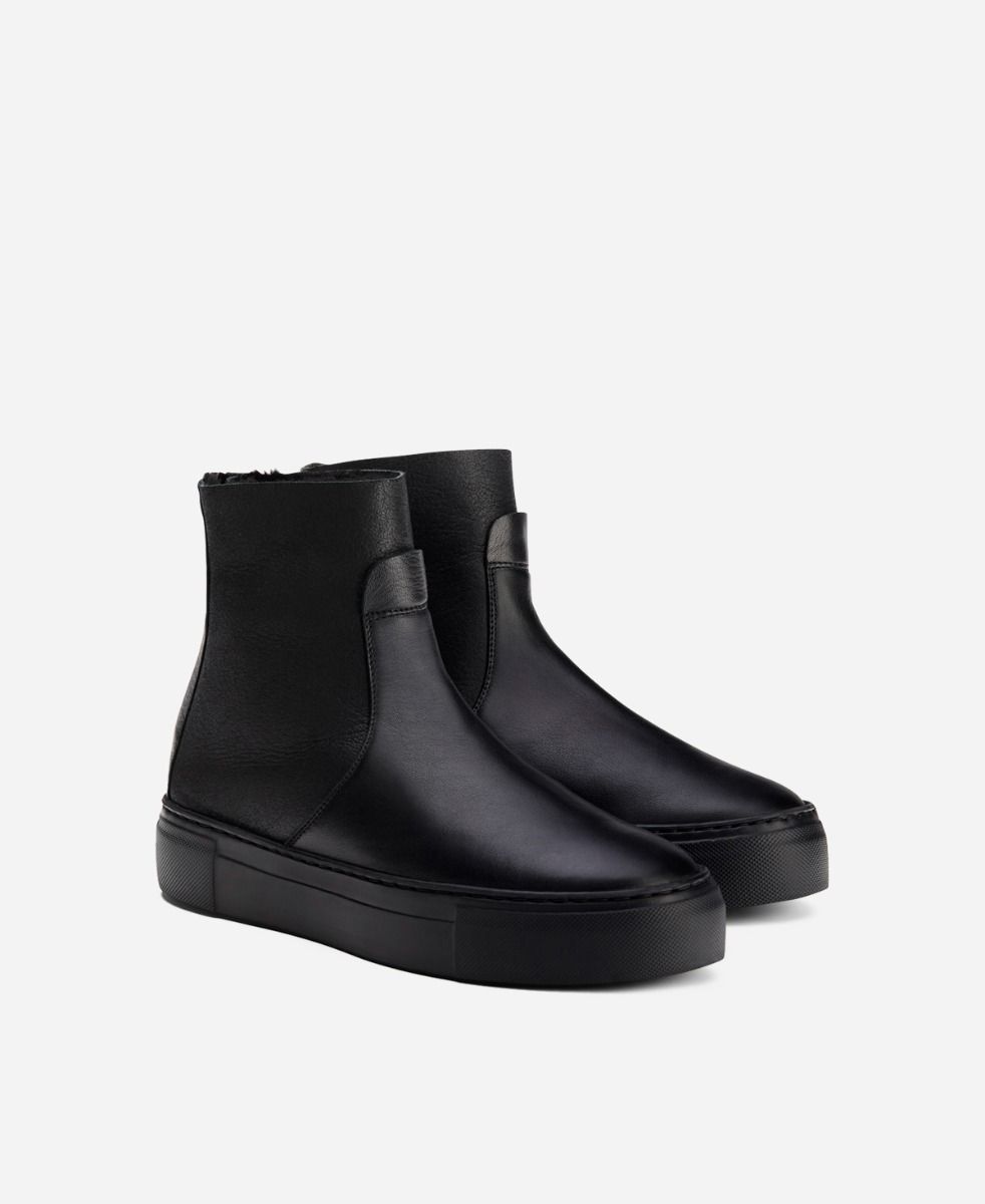 Agl Sneaker con shearling Nero MEGHAN WARM Prezzo di fabbrica