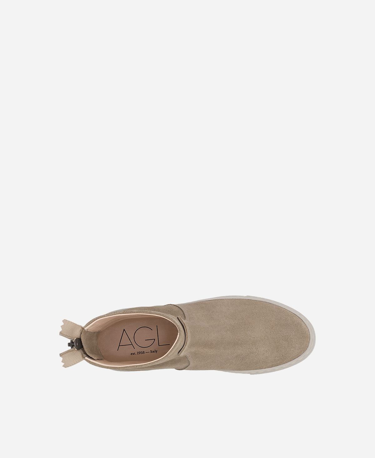 Agl Stivaletto sneaker in velour Tortora MEGHAN BOOTIE Vendita Calda