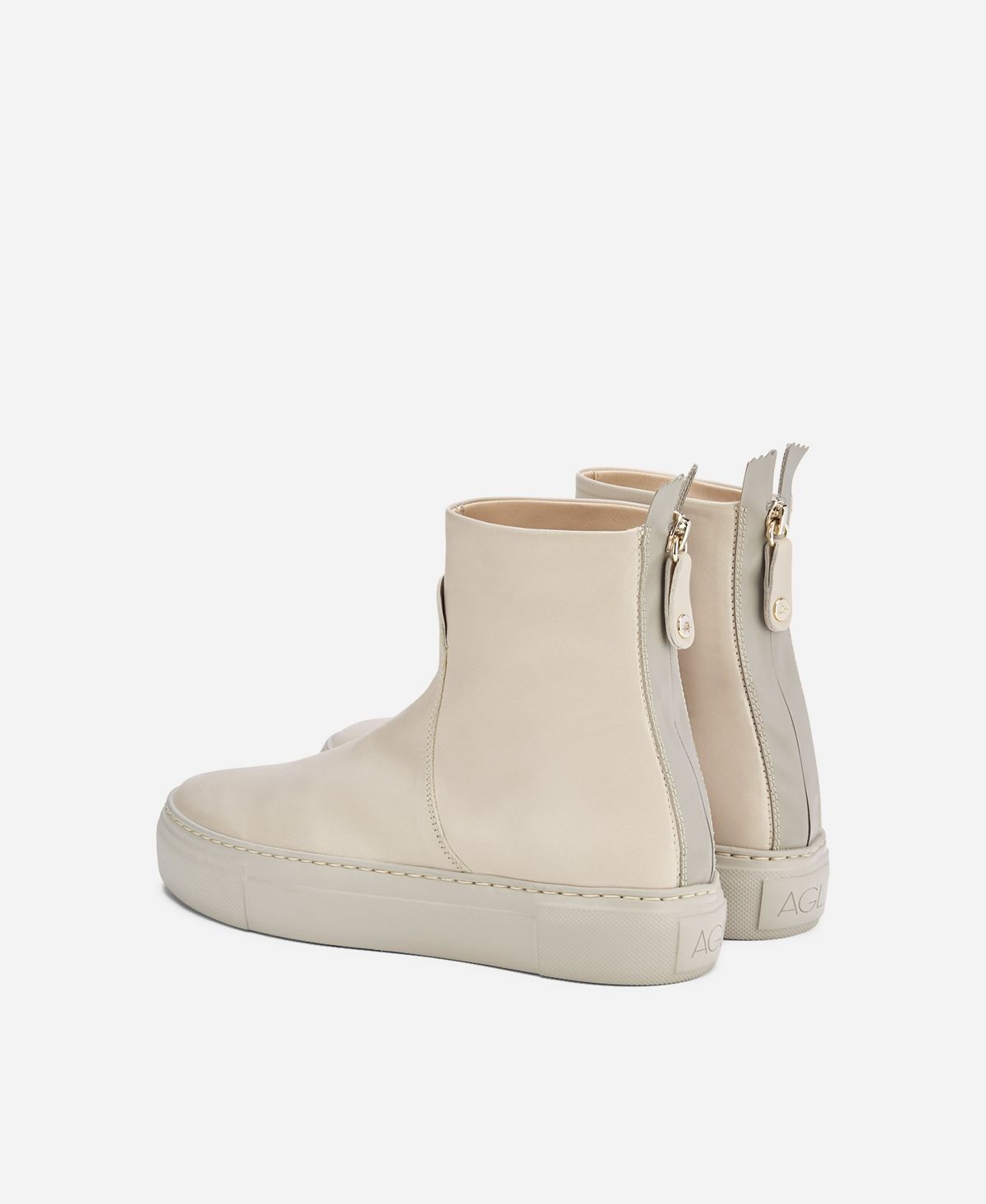 Agl Stivaletto sneaker in pelle Crema MEGHAN BOOTIE Vendita Economica