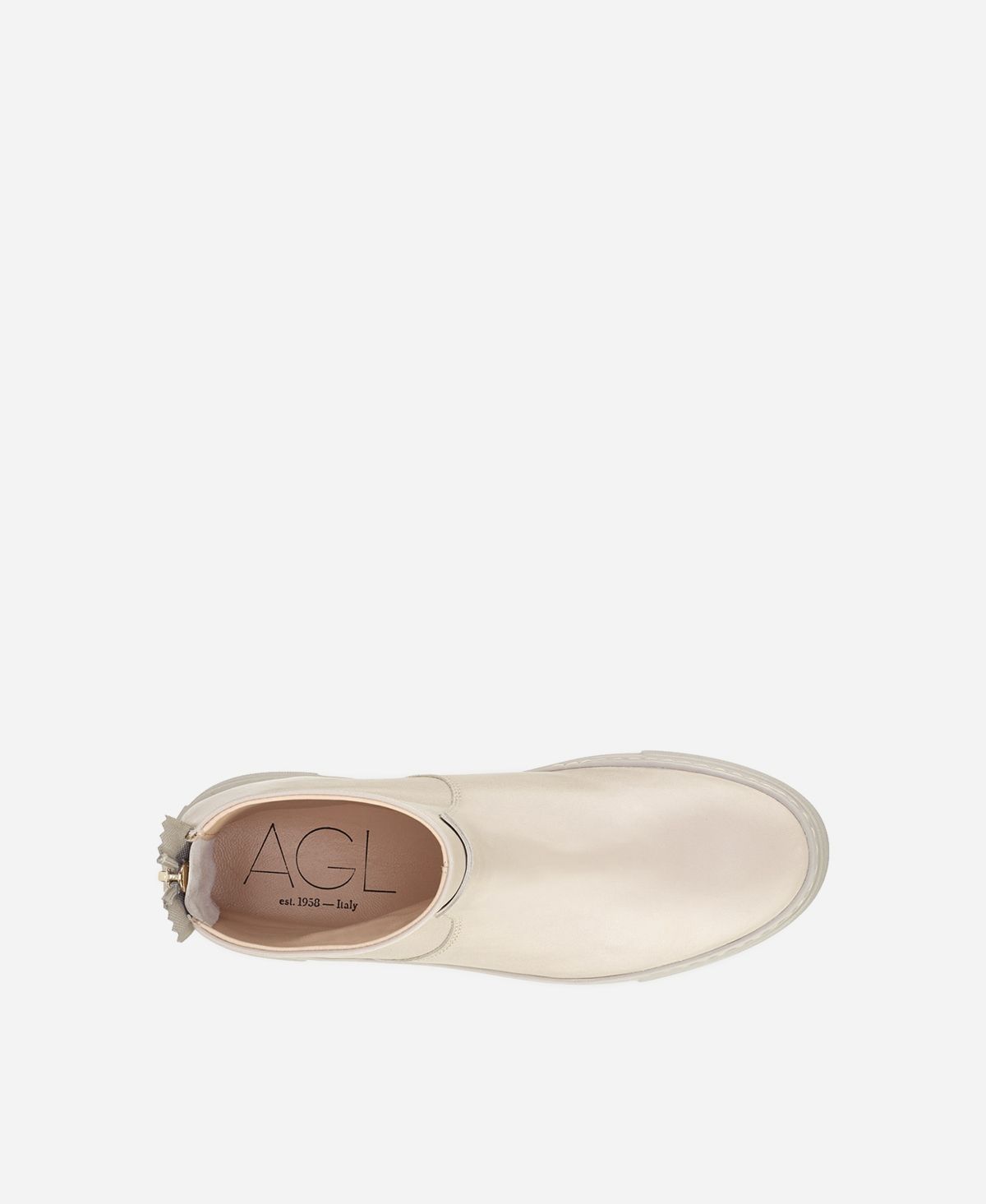 Agl Stivaletto sneaker in pelle Crema MEGHAN BOOTIE Vendita Economica
