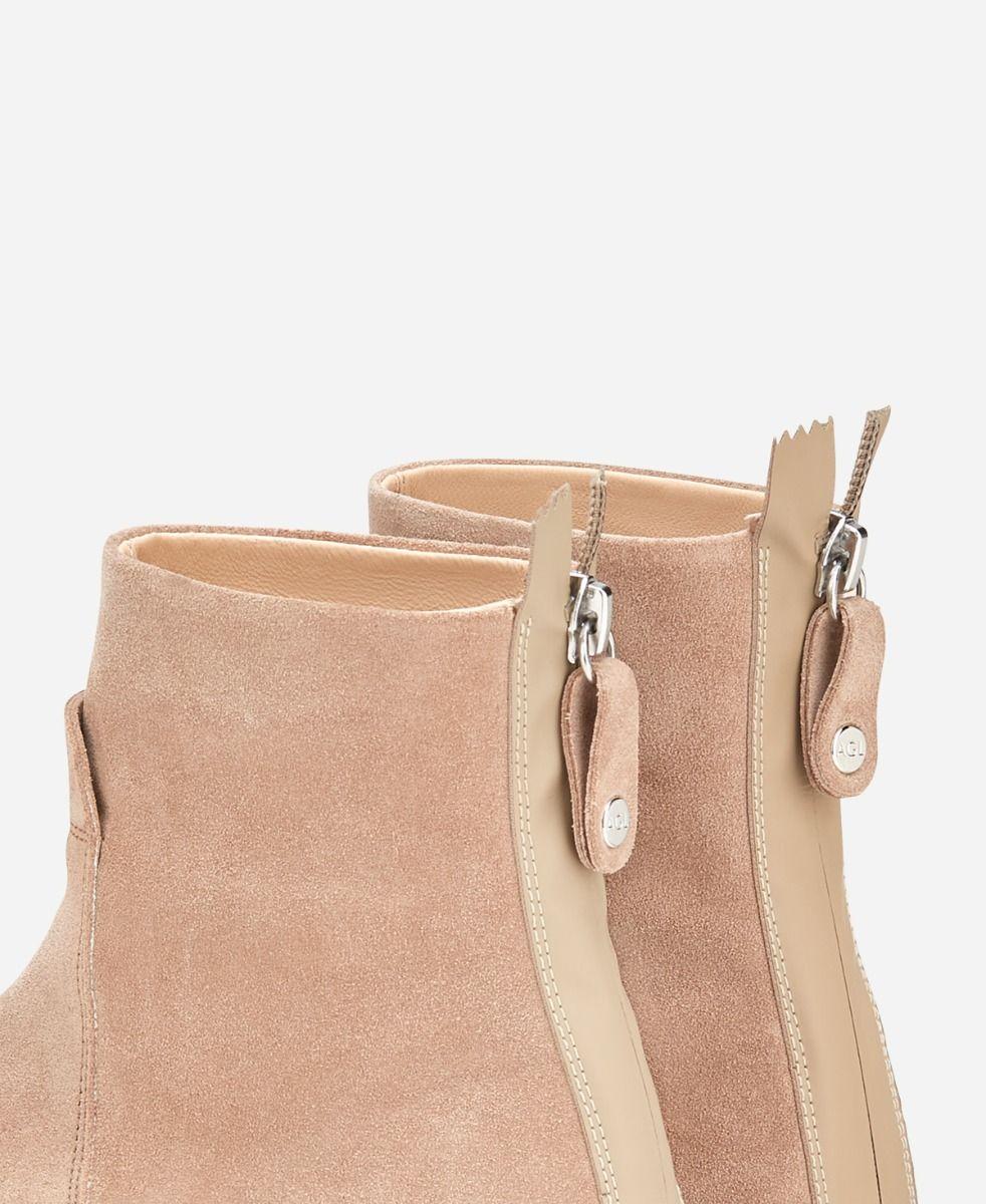 Agl Stivaletto sneaker in velour Beige MEGHAN BOOTIE Saldi Di Fabbrica