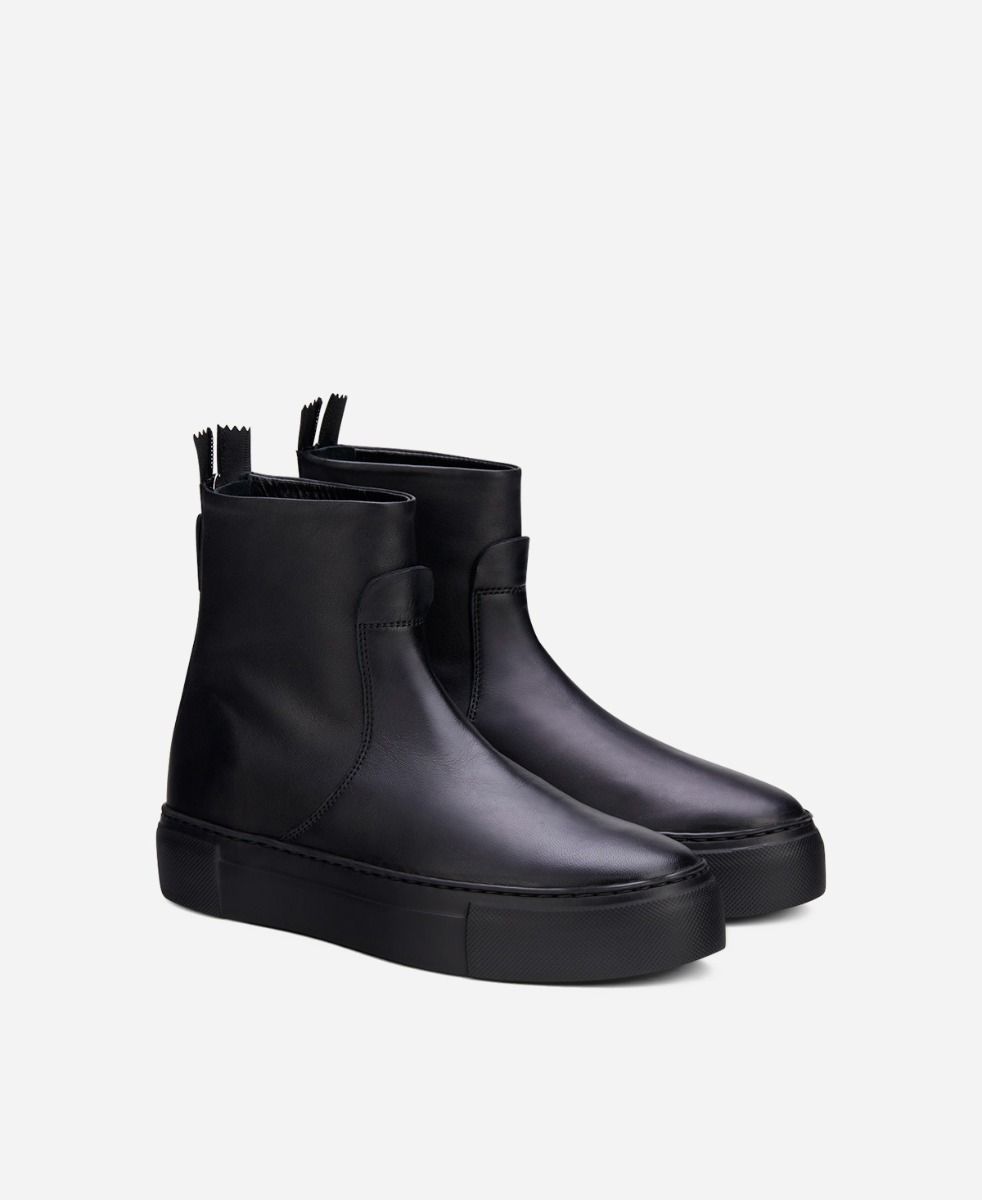 Agl Stivaletto sneaker in pelle Nero MEGHAN BOOTIE In Saldo