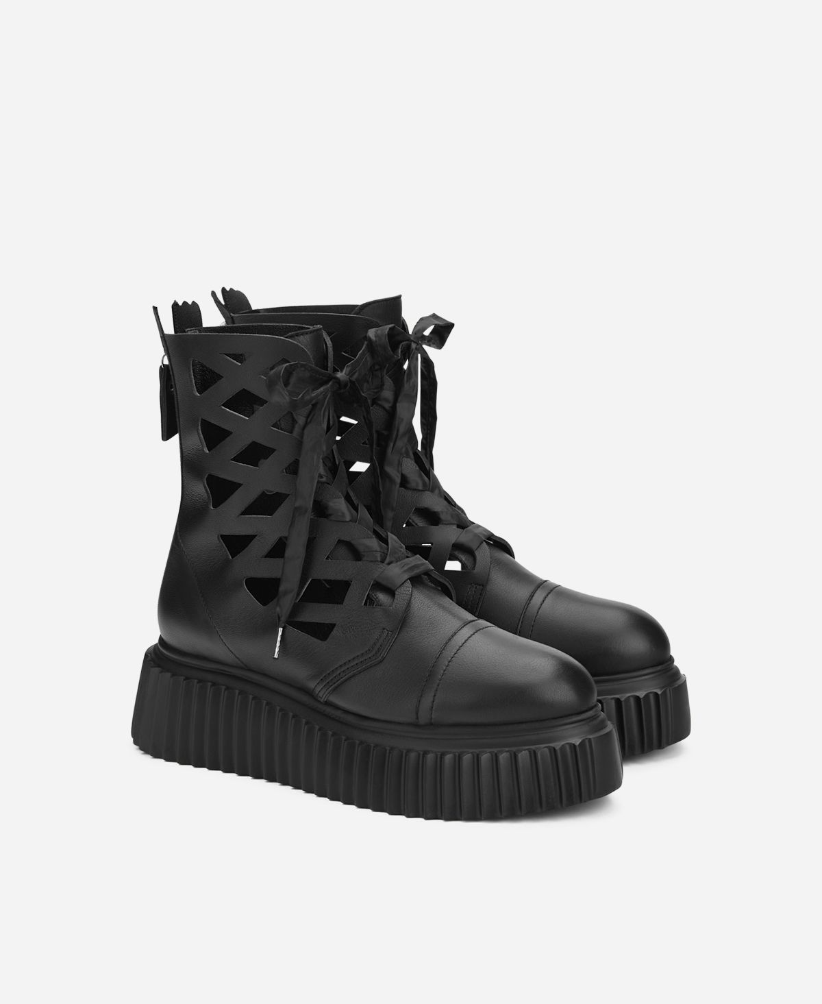 Agl Stivaletto in pelle laserata Nero Viggy Offerta Anniversario