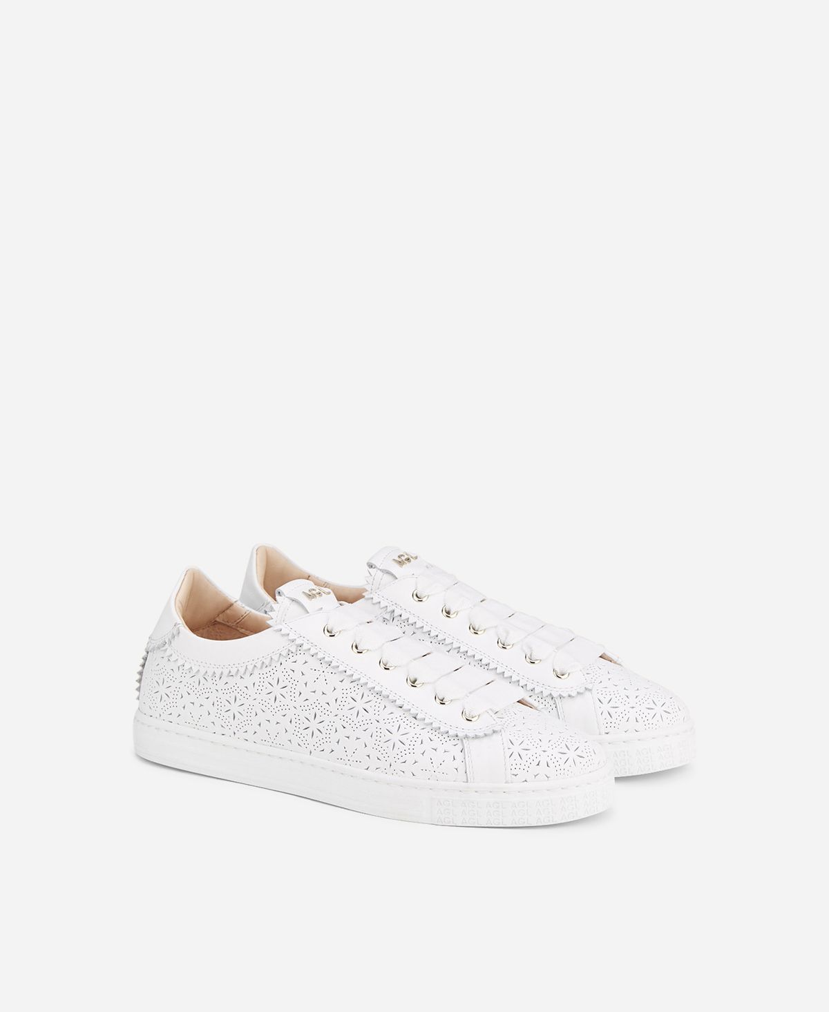 Agl Sneaker perforata Bianco Sade Spring Nuovi prodotti