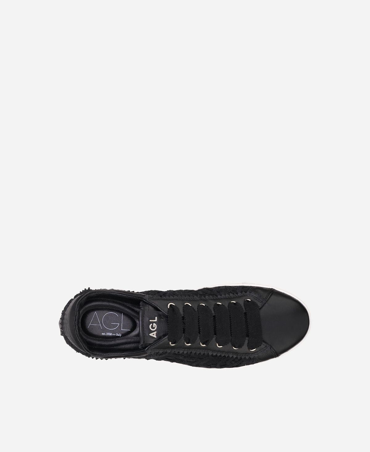 Agl Sneaker in pizzo Nero Sade Fabric Shopping Online