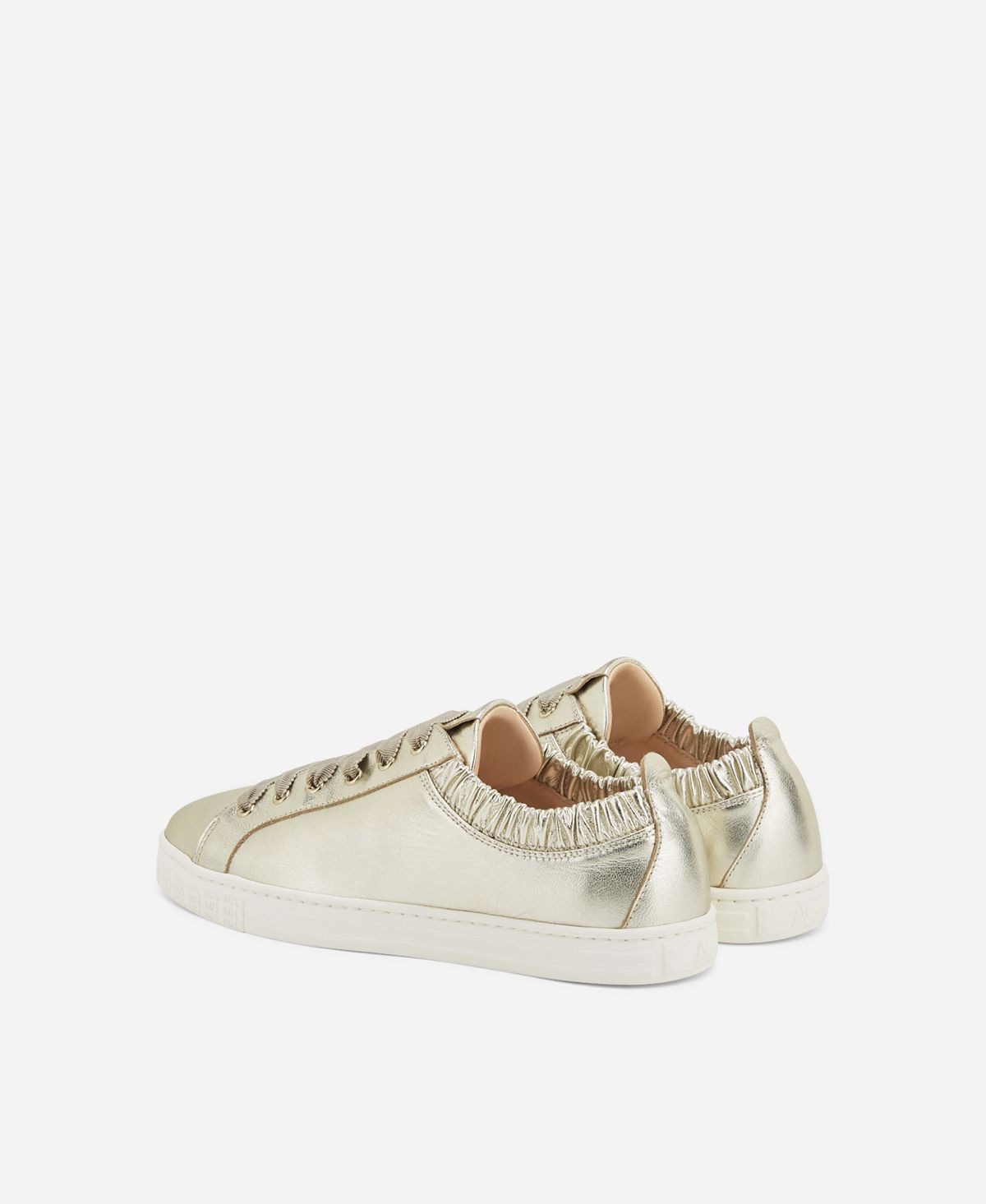 Agl Sneaker in pelle metallizzata Platino Suzie Prezzo Ridotto