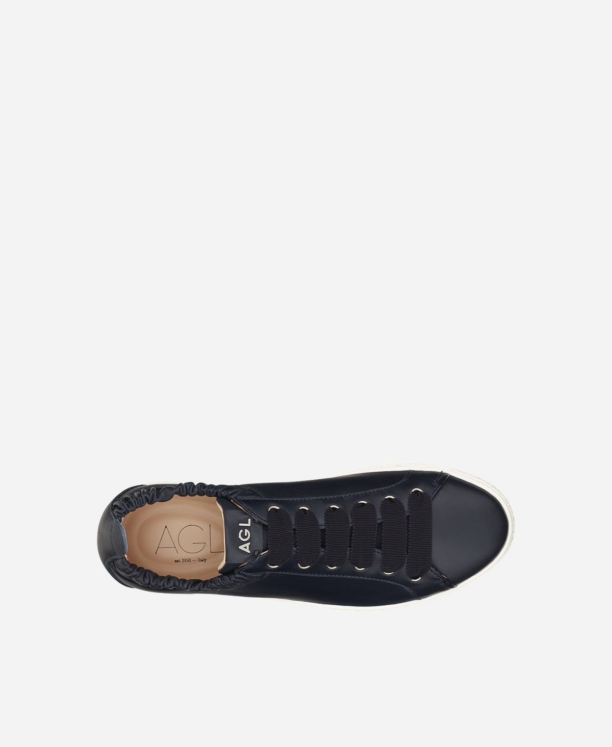 Agl Sneaker in pelle con elastico Blu SUZIE Sottocosto