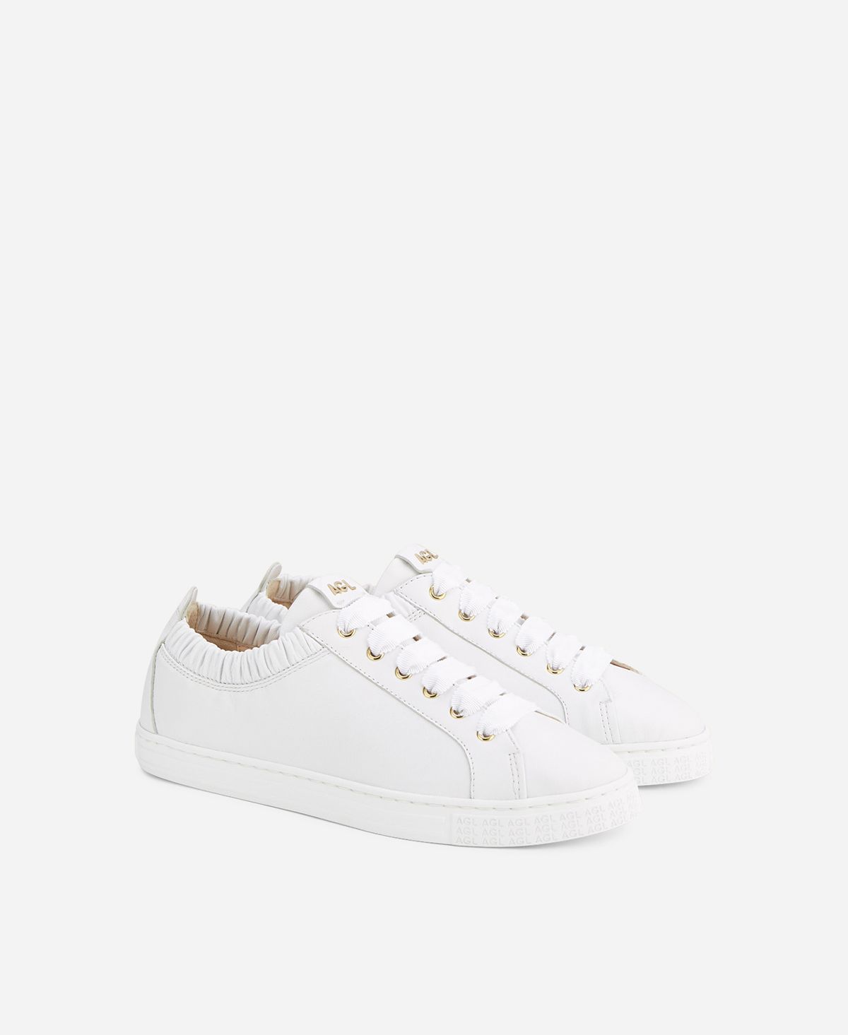Agl Sneaker in pelle con elastico Bianco Suzie Convenienza