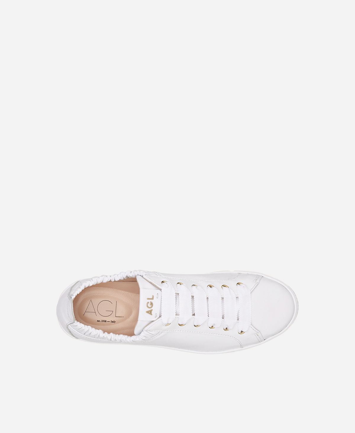 Agl Sneaker in pelle con elastico Bianco Suzie Convenienza