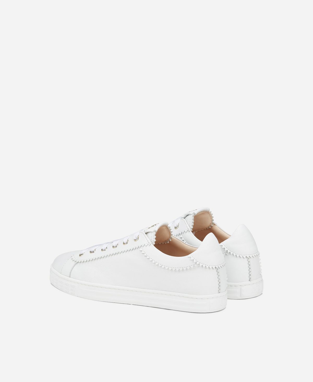 Agl Sneaker in pelle con elastico Bianco Sade Sconto