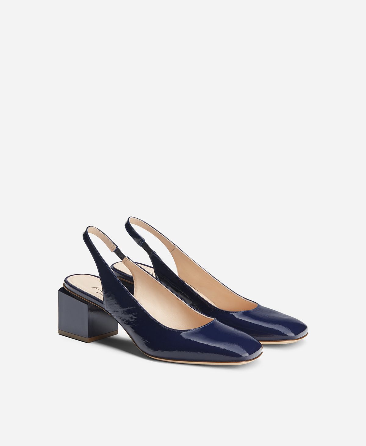 Agl Slig back con tacco a cubo Blu notte Angie Sling B Saldi
