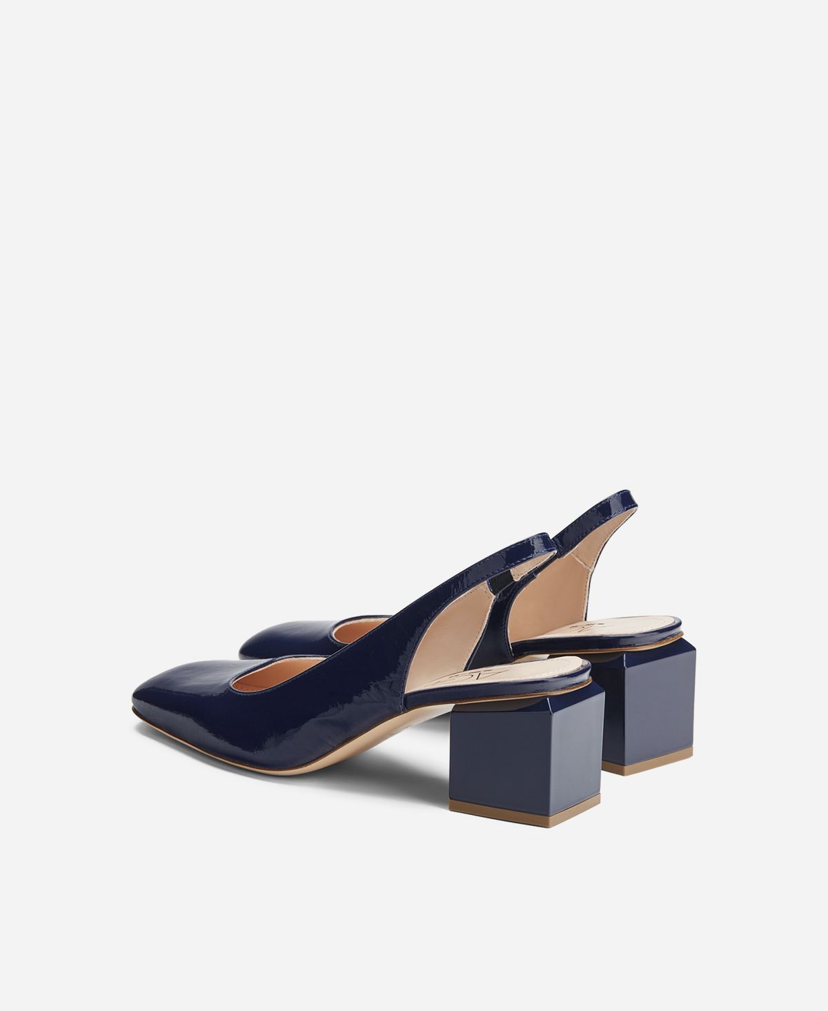 Agl Slig back con tacco a cubo Blu notte Angie Sling B Saldi