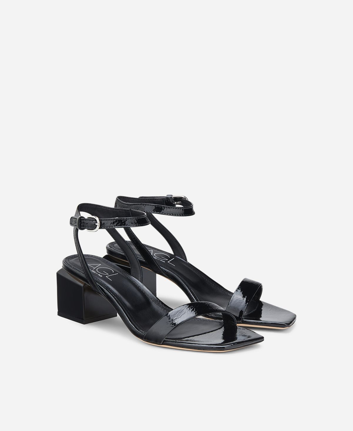 Agl Sandalo con tacco cubico Nero Angie Offerte