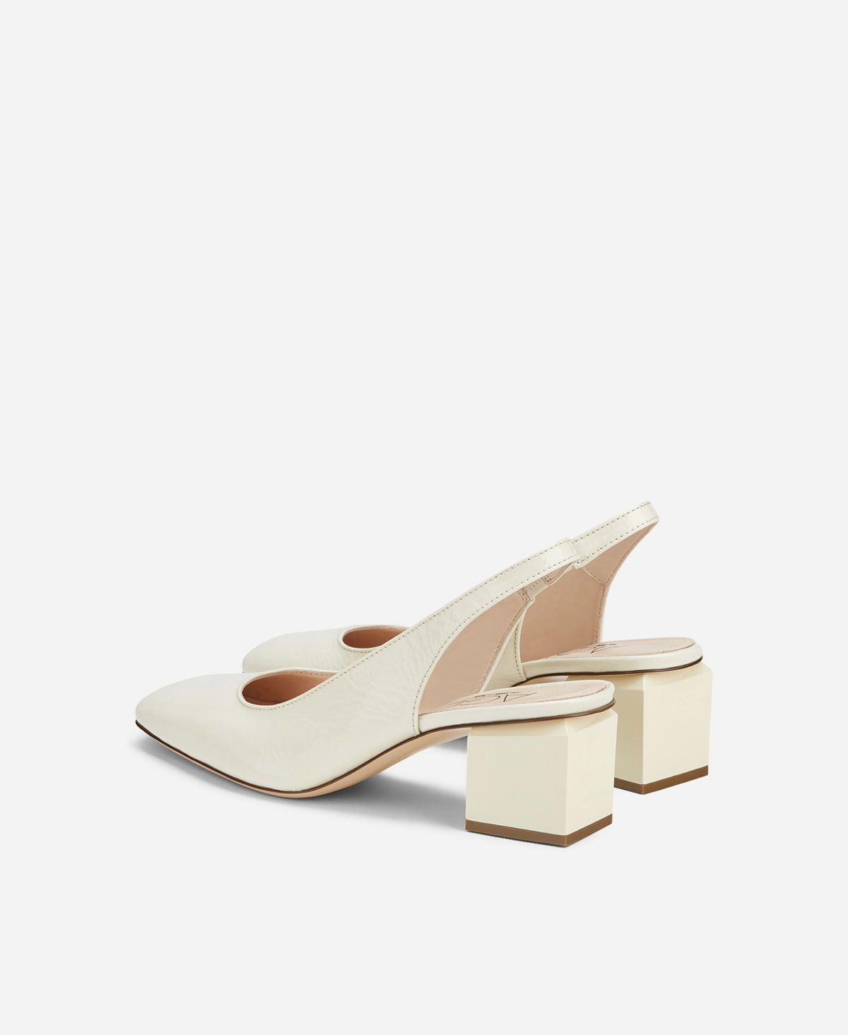 Agl Slig back con tacco a cubo Crema Angie Sling B Vendita Calda