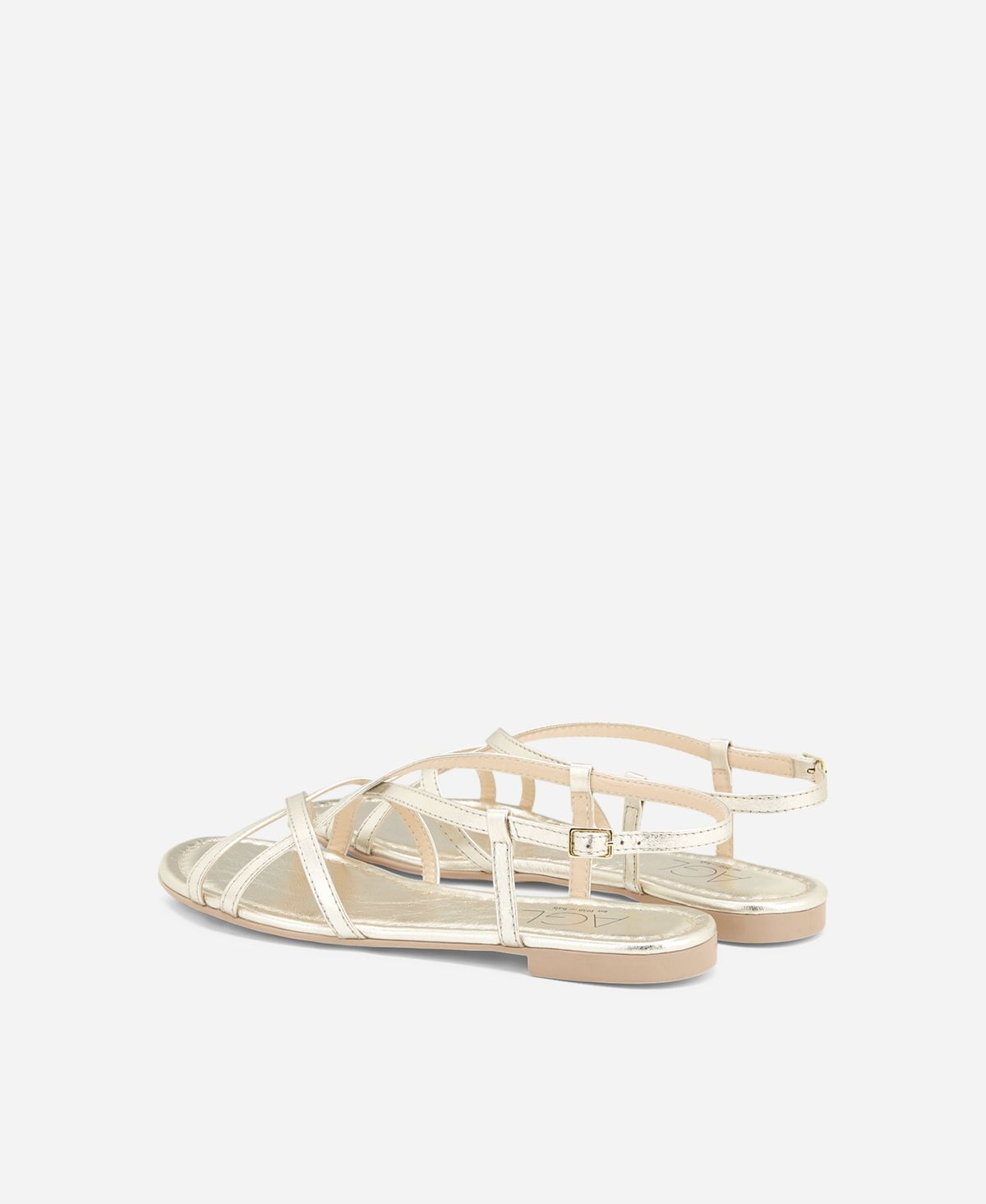 Agl Sandalo in pelle metal Platino Summer Straps Vendite Flash