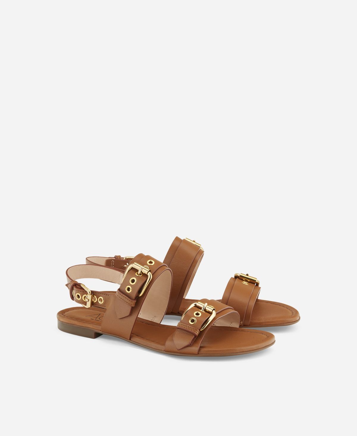 Agl Sandalo con fibbie Cuoio SUMMER MULTI BUCKLES Nuova