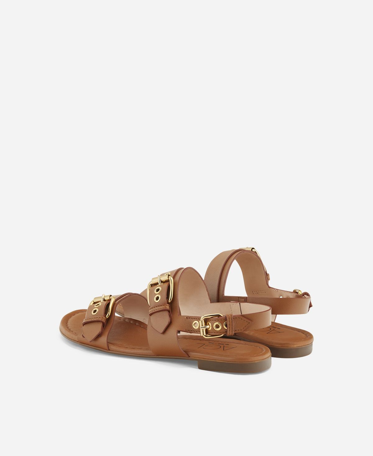 Agl Sandalo con fibbie Cuoio SUMMER MULTI BUCKLES Nuova