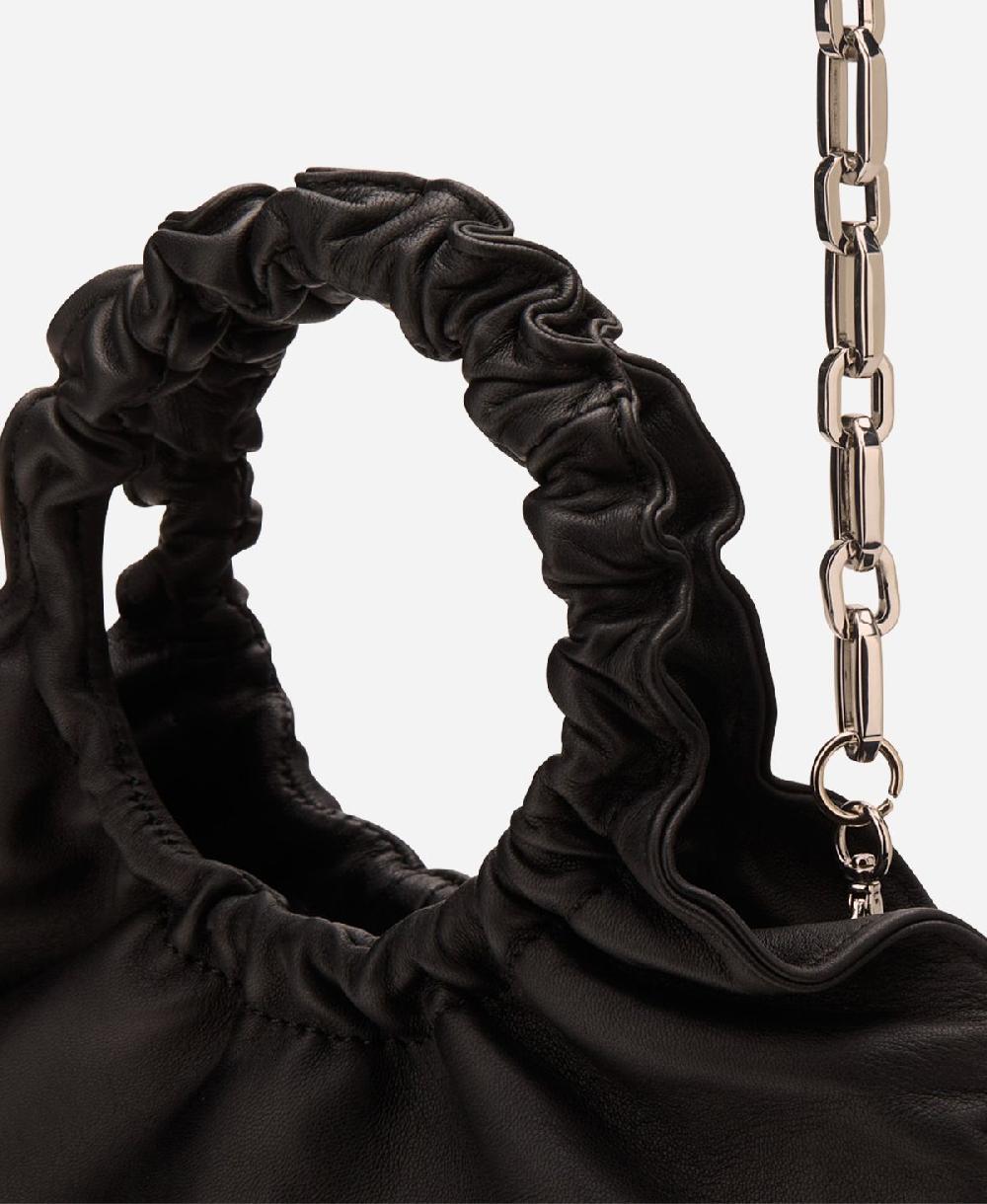 Agl Mini borsa in pelle Nero Mini Gretty Moda