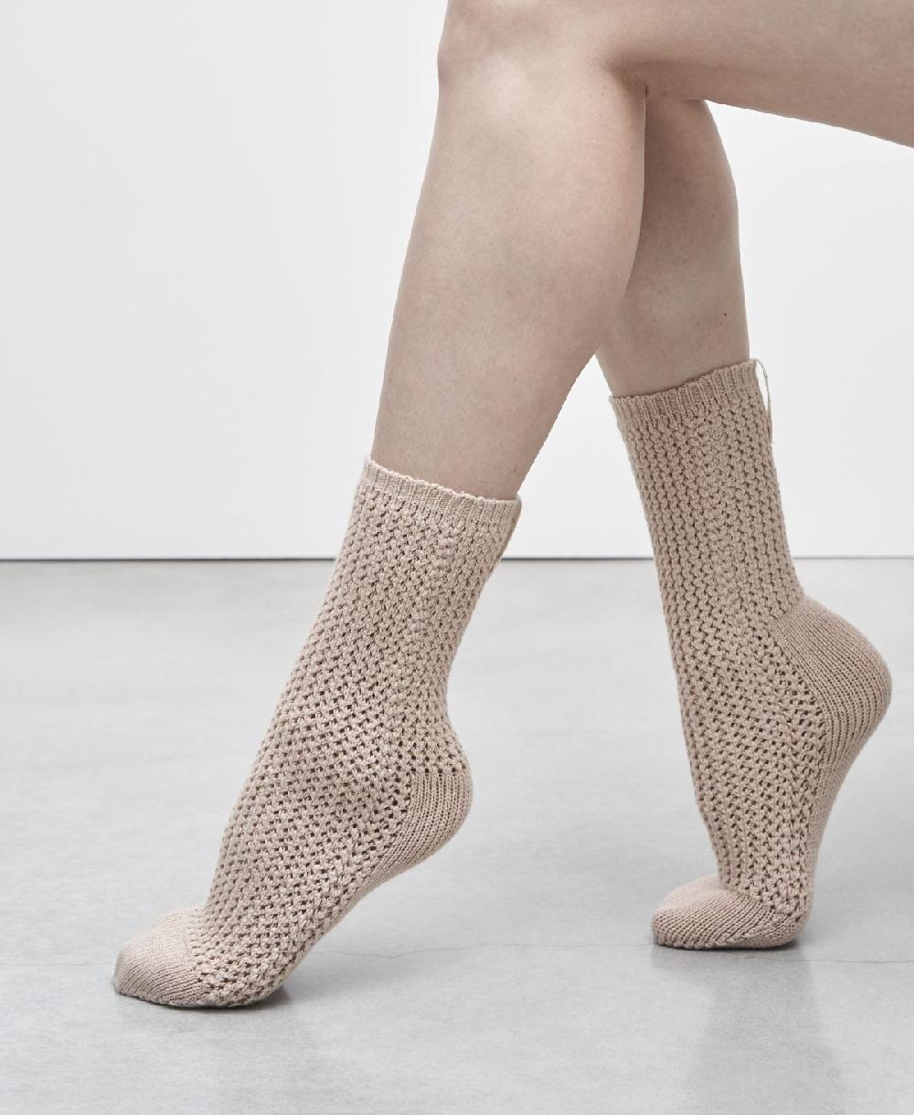 Agl Calze di lana Beige SOCK Qualità Garantita