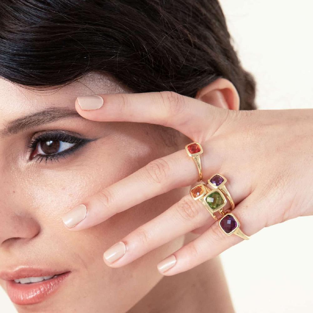 Unoaerre Anello donna argento e cristallo ametista | UNOAERRE Gioielli Novità