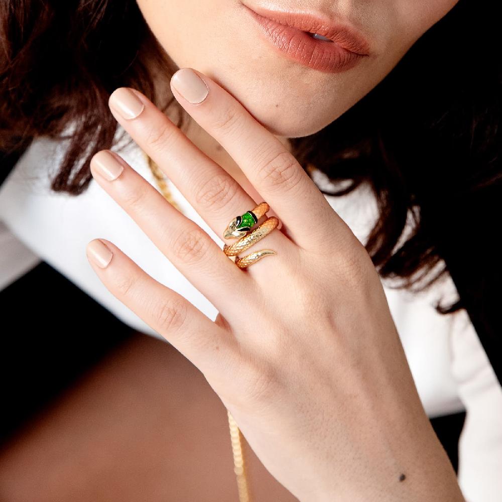 Unoaerre Anello con serpente dorato | UNOAERRE Gioielli Fino al 60% di sconto