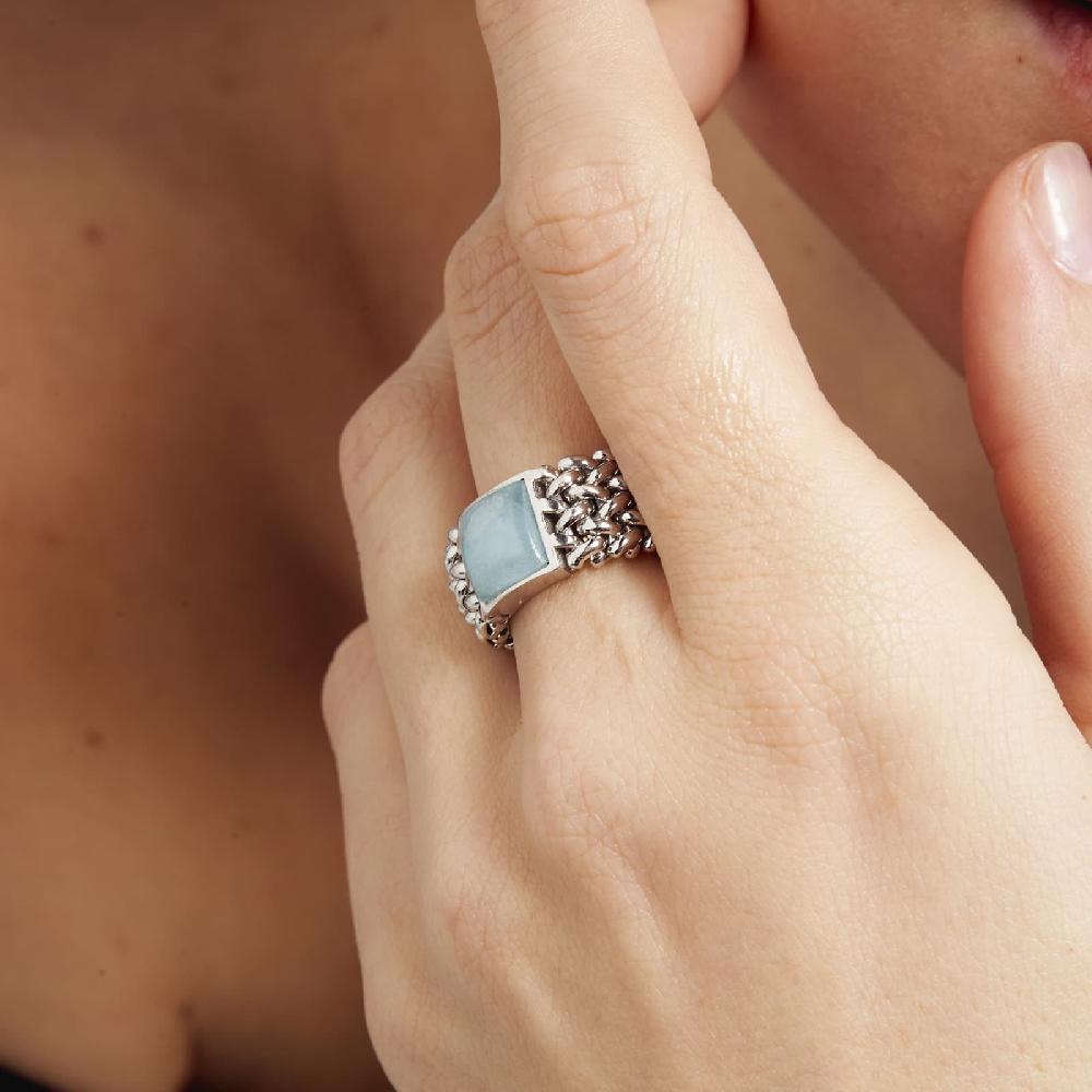 Unoaerre Anello in argento con acquamarina | UNOAERRE Gioielli In Vendita