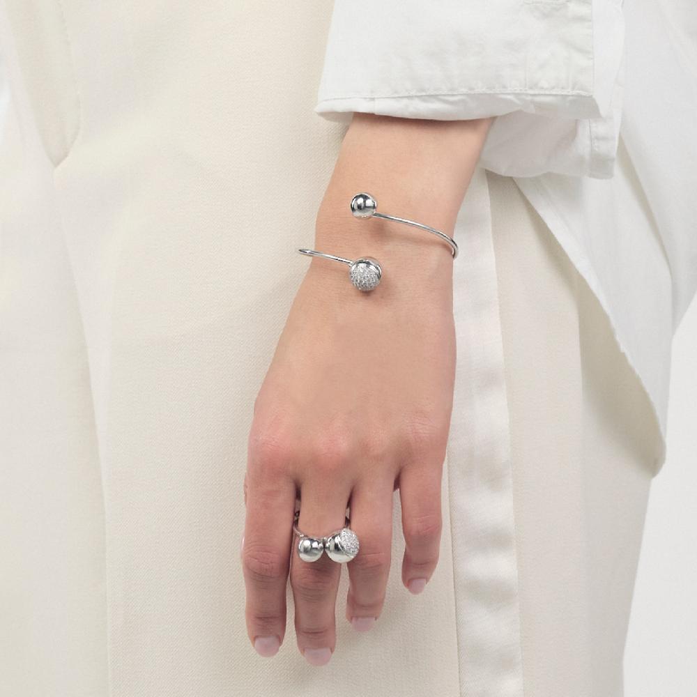 Unoaerre Bracciale in argento e pavé di zirconi | UNOAERRE Gioielli Italy