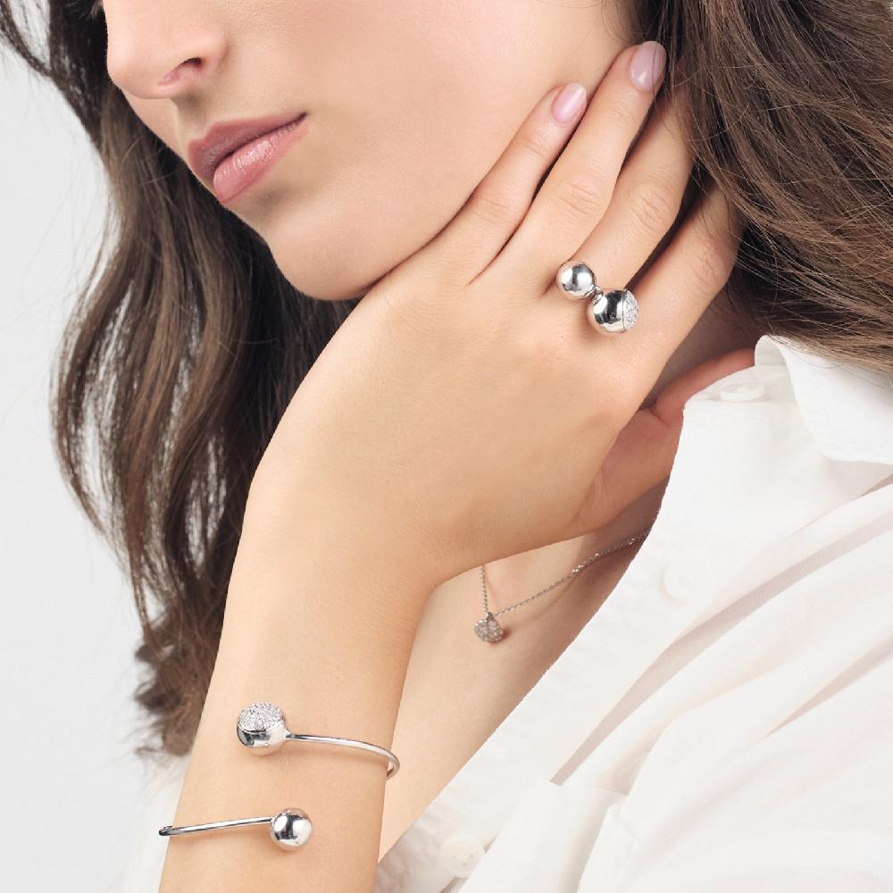 Unoaerre Bracciale in argento e pavé di zirconi | UNOAERRE Gioielli Italy