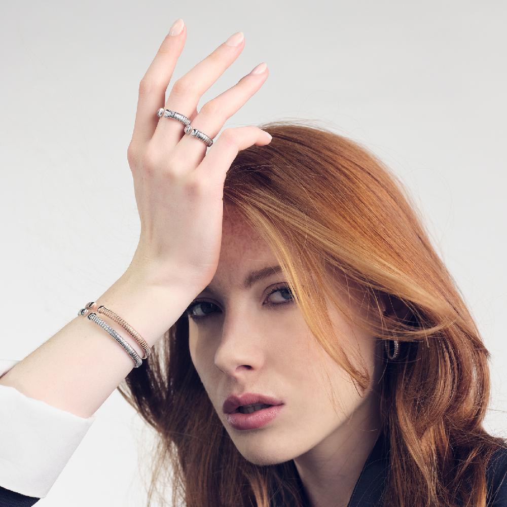 Unoaerre Bracciale bangle in argento dorato rosa | UNOAERRE Gioielli Nuovo