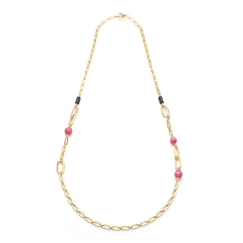 Unoaerre Collana lunga pietre rosa | UNOAERRE Gioielli Vendita