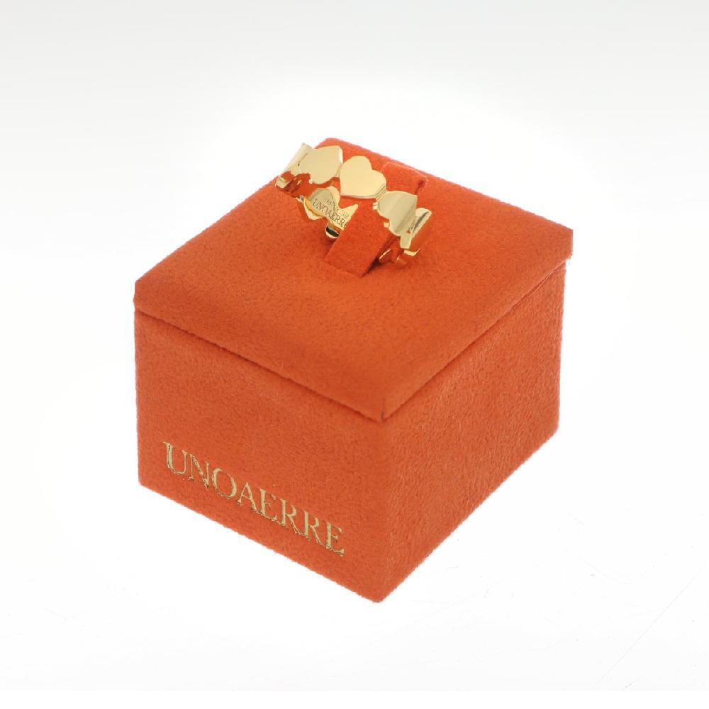 Unoaerre Anello in oro veretta con cuori | UNOAERRE Gioielli Nuova