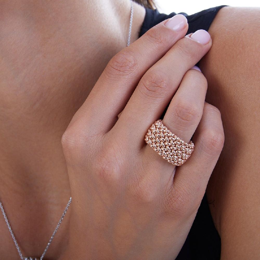 Unoaerre Anello in argento rosa | UNOAERRE Gioielli Presa