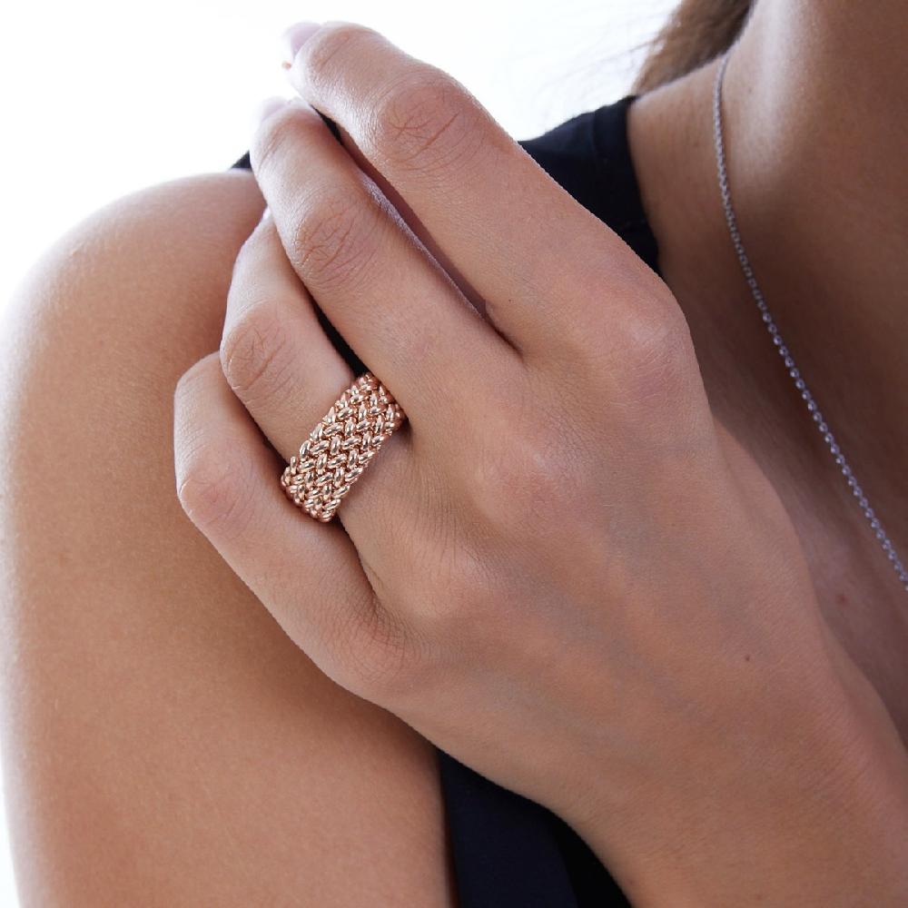 Unoaerre Anello in argento e oro rosa | UNOAERRE Gioielli Offerta