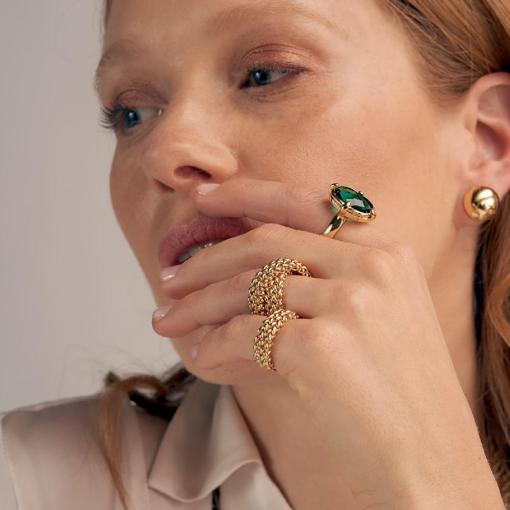 Unoaerre Anello con pietra verde | UNOAERRE Gioielli Shopping Online
