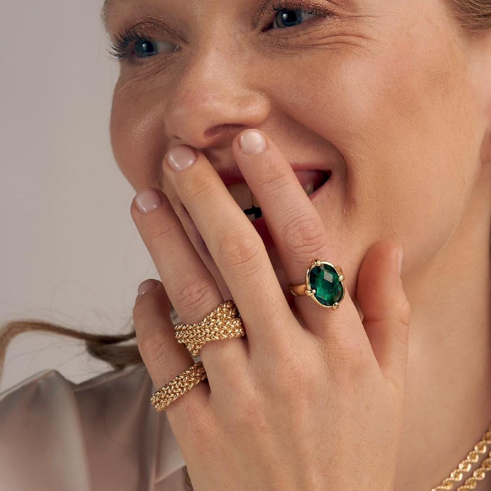Unoaerre Anello con pietra verde | UNOAERRE Gioielli Shopping Online