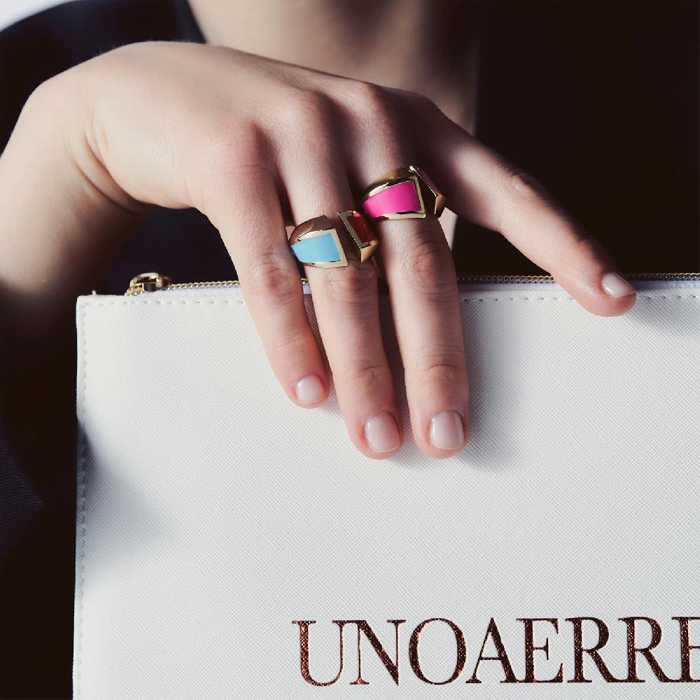 Unoaerre Anello a fascia smalto rosa | UNOAERRE Gioielli Affare Del Giorno