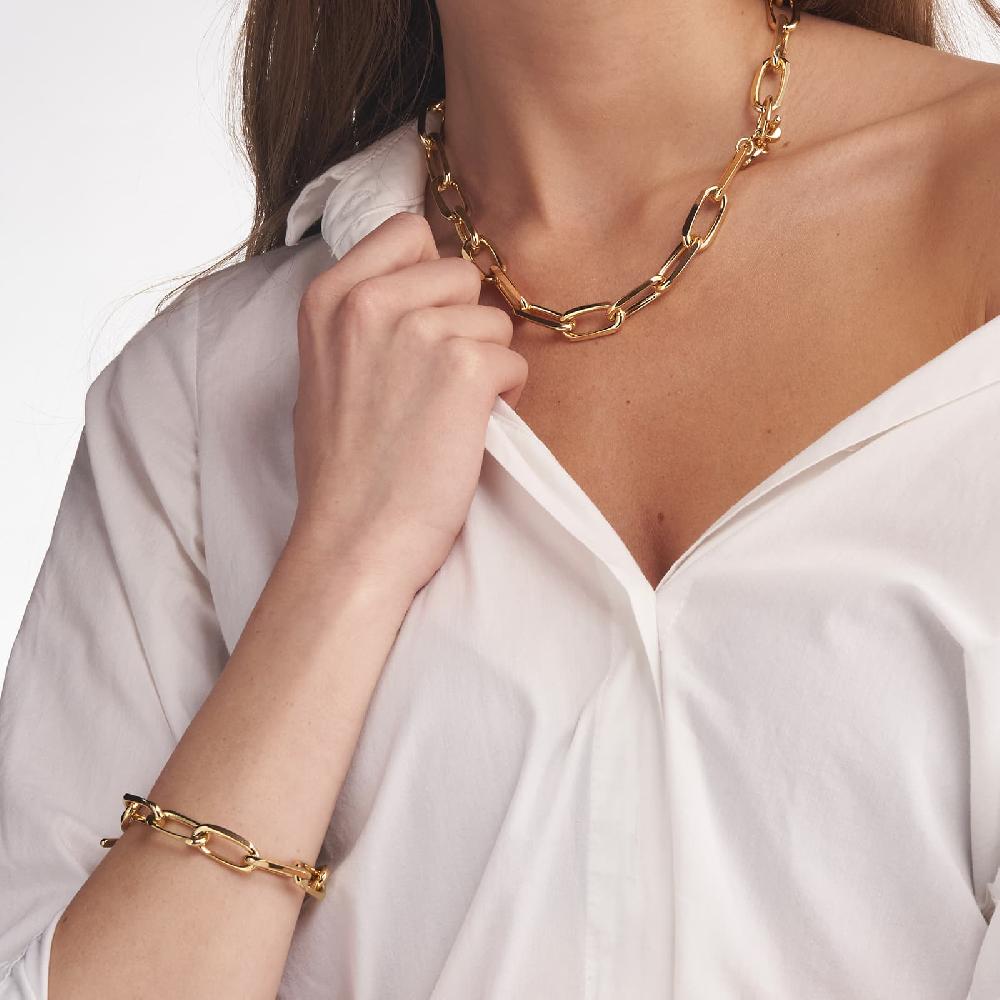 Unoaerre Bracciale di catena in bronzo dorato | UNOAERRE Gioielli Italy