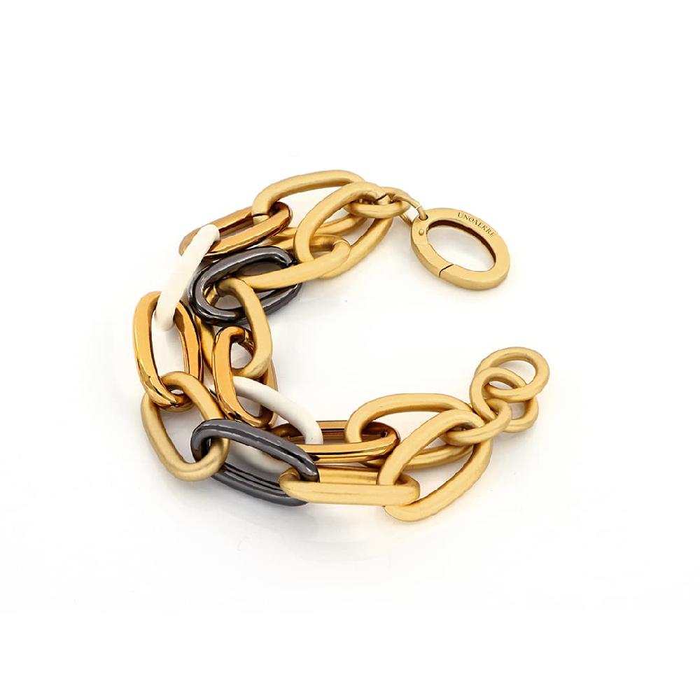 Unoaerre bracciale in bronzo giallo marrone e nero 502918 | UNOAERRE Gioielli In Linea