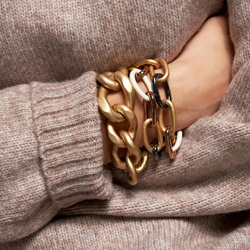 Unoaerre bracciale in bronzo giallo marrone e nero 502918 | UNOAERRE Gioielli In Linea