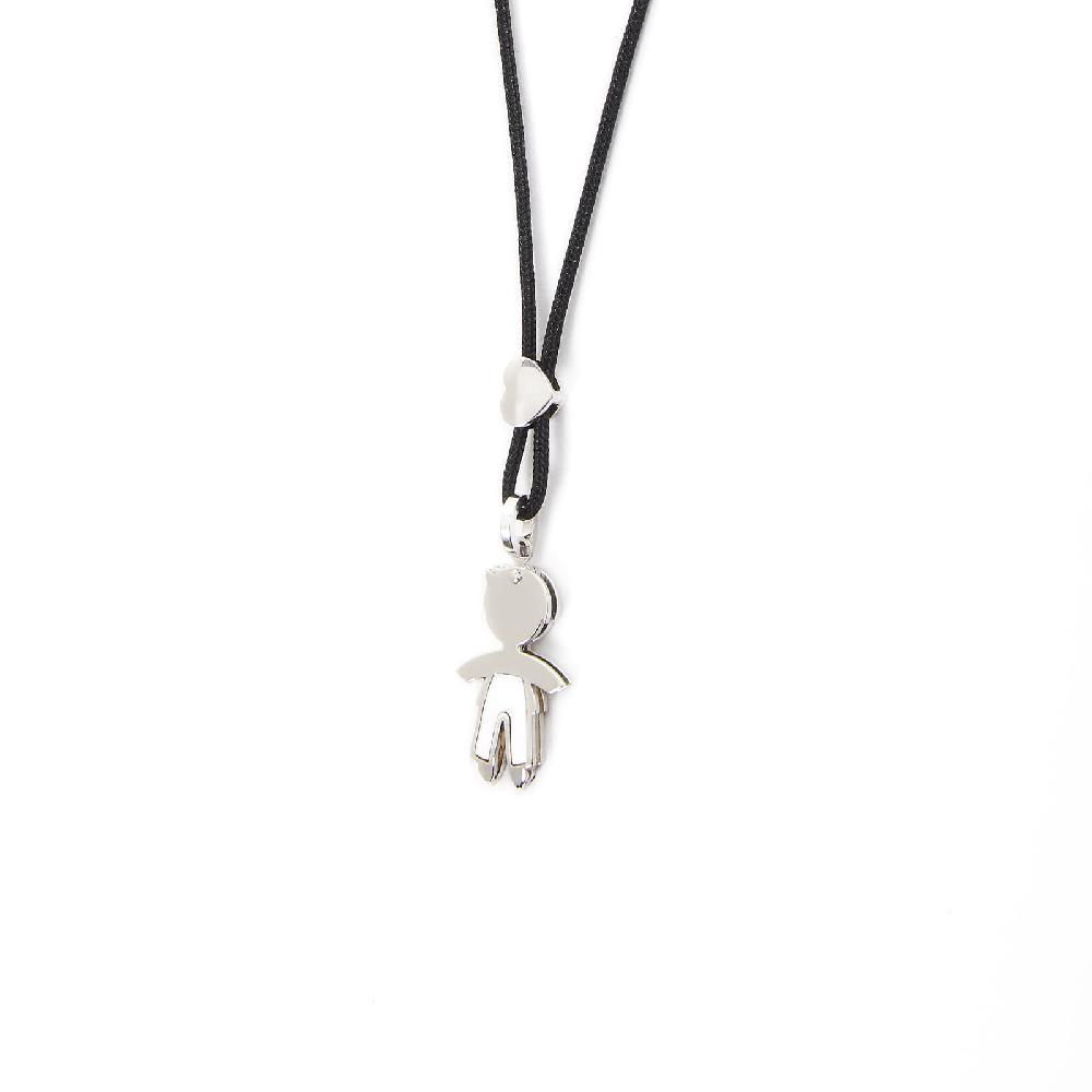 Unoaerre Collana con pendente in oro bianco e madreperla bimbo | UNOAERRE Gioielli Italia
