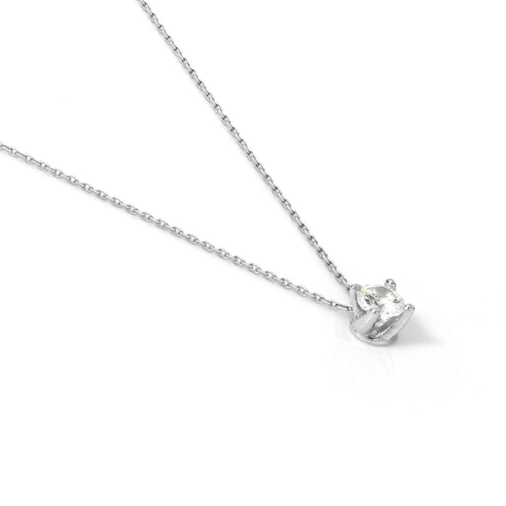 Unoaerre Elegante collana in argento e pietra punto luce | UNOAERRE Gioielli Qualità Garantita