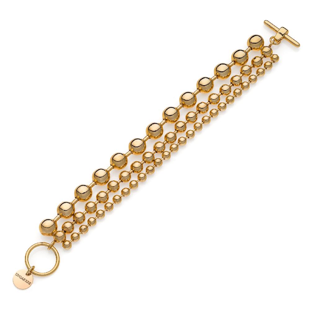Unoaerre Bracciale in bronzo dorato Sphere | UNOAERRE Gioielli Online