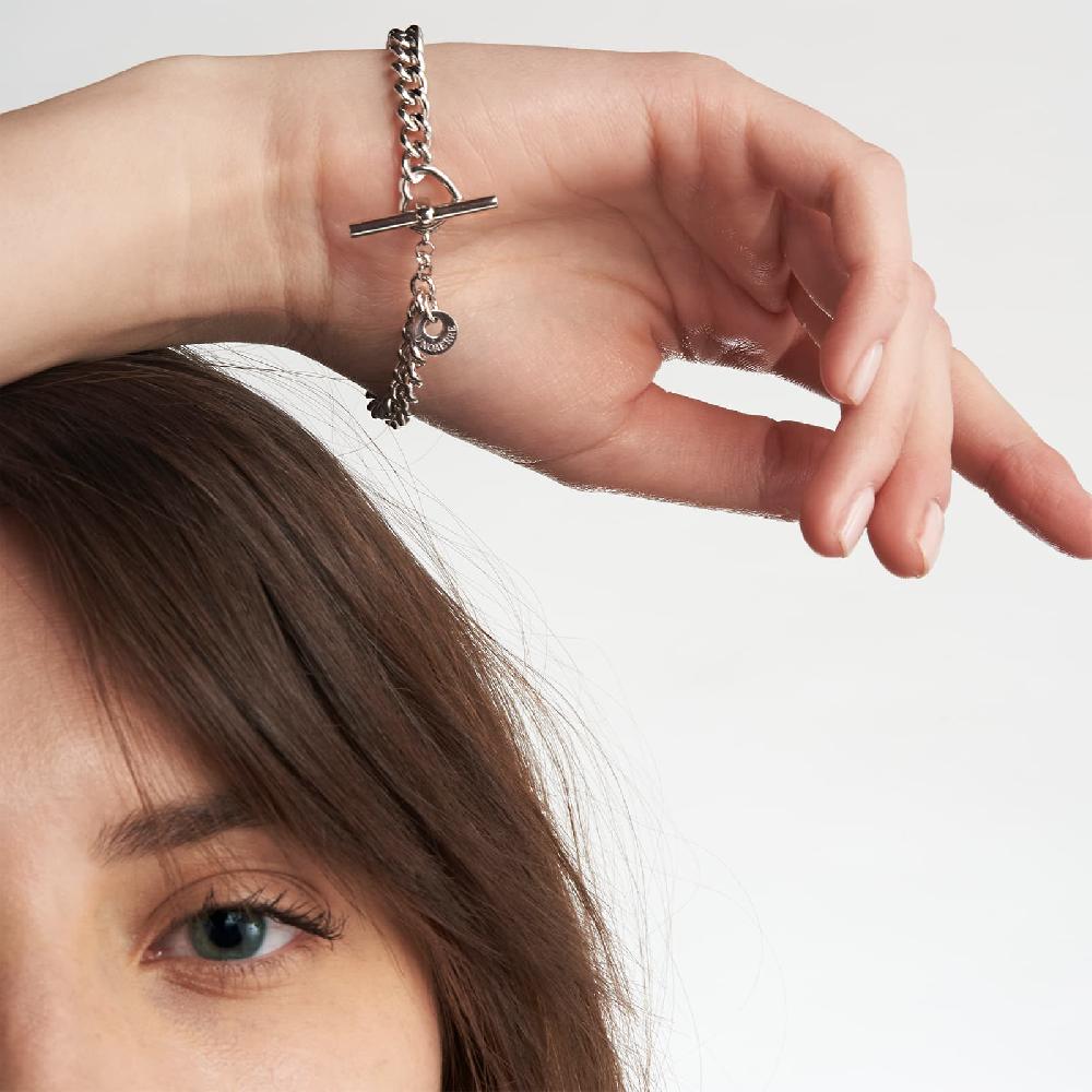 Unoaerre Bracciale in argento rodiato con cuori e cubic zirconia | UNOAERRE Gioielli Vendite stagionali