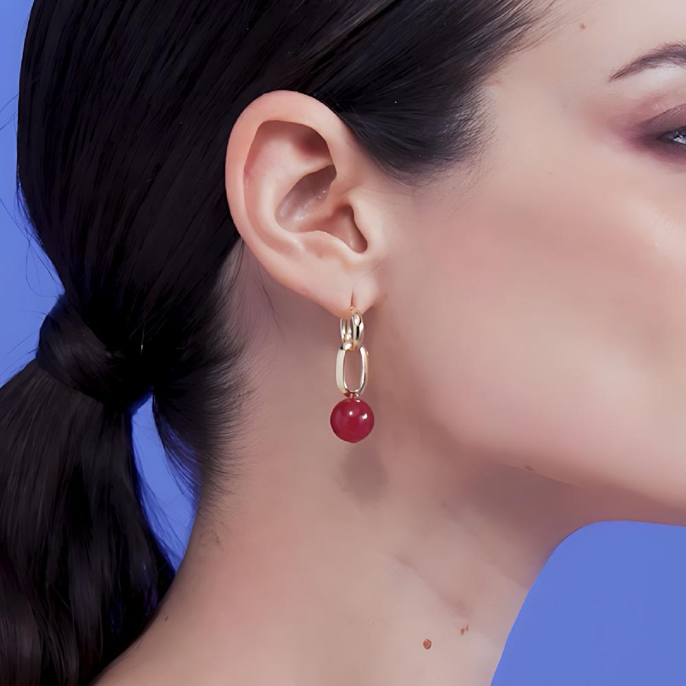 Unoaerre Orecchini con perla rossa | UNOAERRE Gioielli Black Friday Prezzi