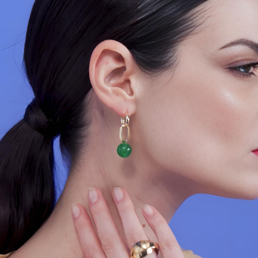 Unoaerre Orecchini con perla verde | UNOAERRE Gioielli In vendita
